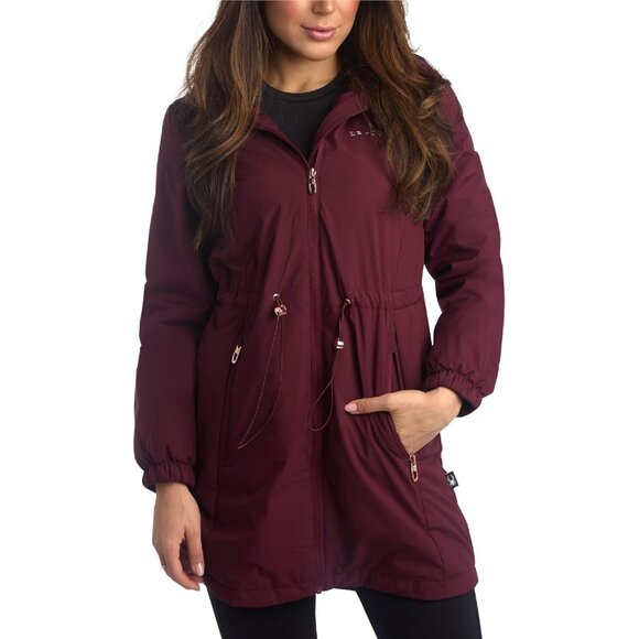〽️Women's Burgundy SpyderWind Water Resistant Midweight Windbreaker Jacket